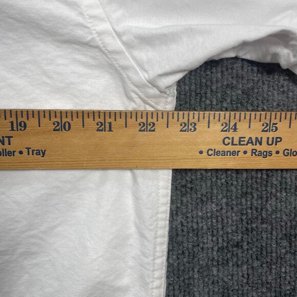 Southern Marsh Button Down Dress Shirt Men's M White/Blue Flip Cuff Dressy - Picture 7 of 11